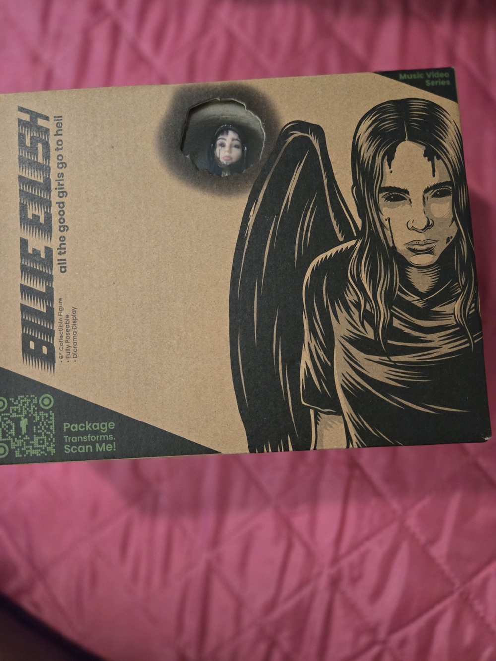 Billie Eilish Black Angel Doll Wig - Black Hair Accessory